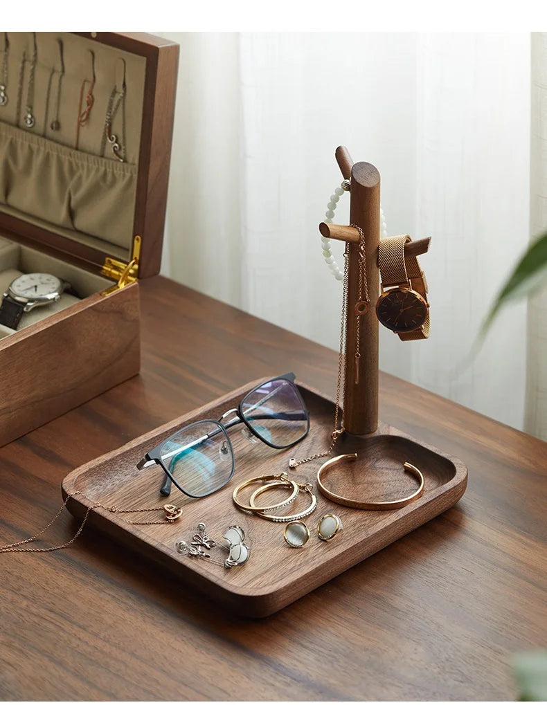 HeMu Key Storage Tray for Entrance Foyer Creative Tree Hanging Shelf Desktop Decoration Living Room Key Hanger Display Frame