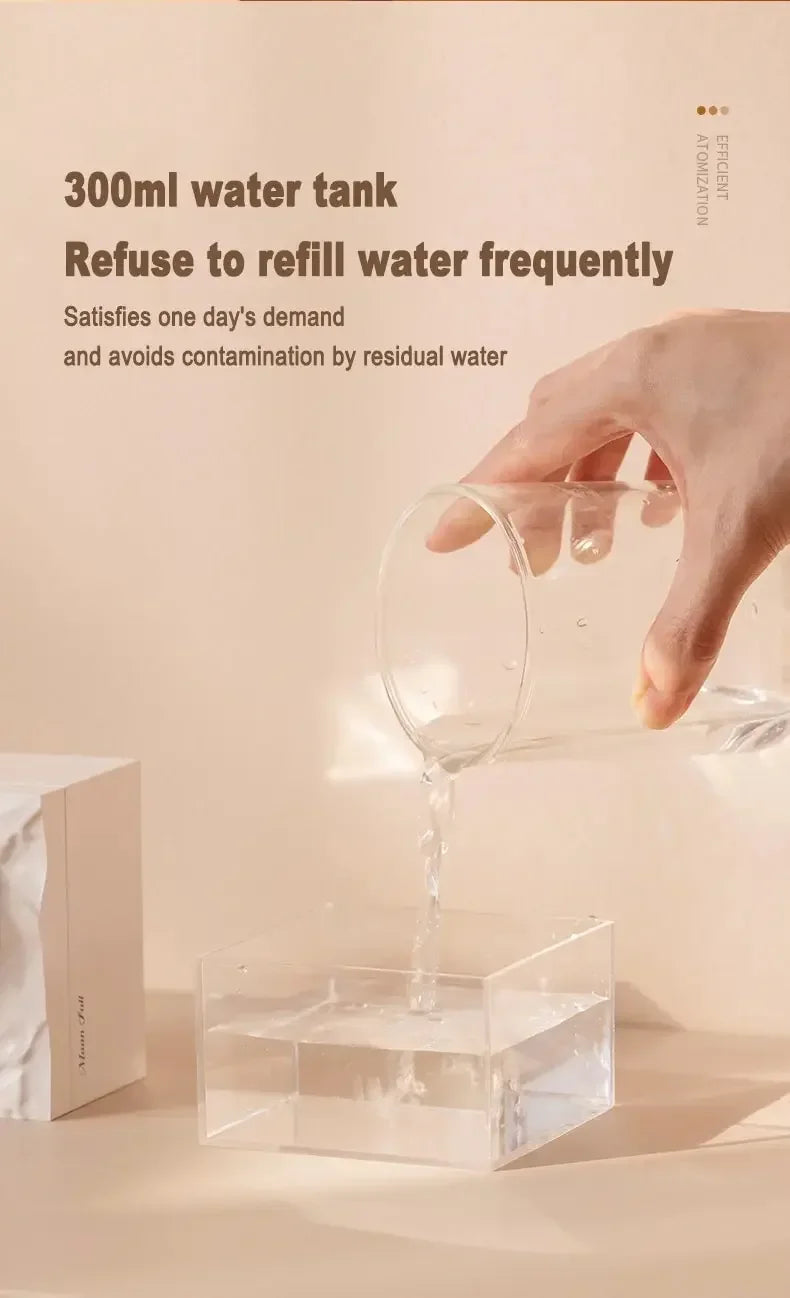 Scent Diffuser Cool Mist Humidifier with LED Moon Lamp, Essential Oil Aroma Diffuser and Night Light for Home and Office