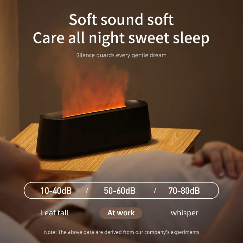 Flame Diffusers for Essential Oils 300ML Aroma Diffuser Humidifier with RGB Light Remote Control for Home Office