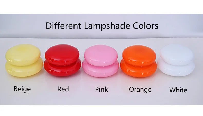 Macaron Glass Table Lamp Trichromatic Dimming Living Room Atmosphere Lamps Eye Protection Night Light Girl Bedroom Bedside Decor