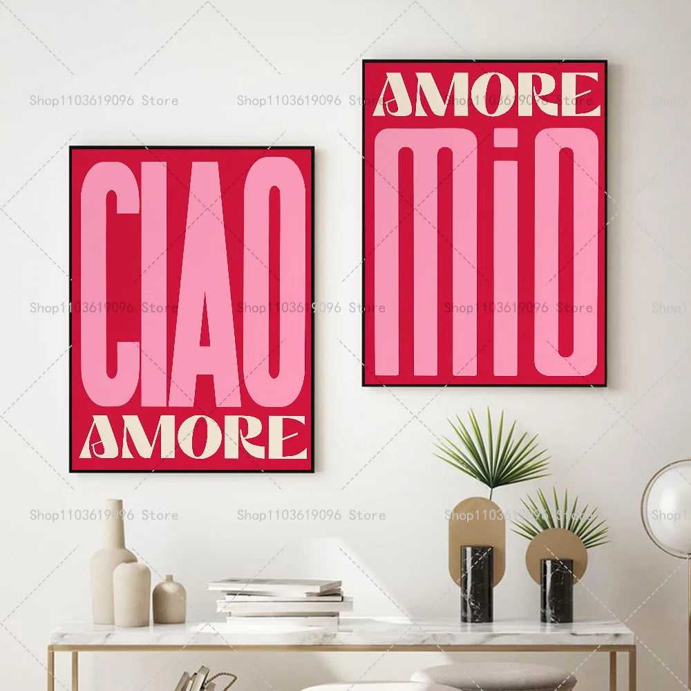 1pc Inspired Music Amore Mio Music Lyrics Gig Indie Rock Poster Self-adhesive Art Waterproof Paper Sticker House Room Wall Decor
