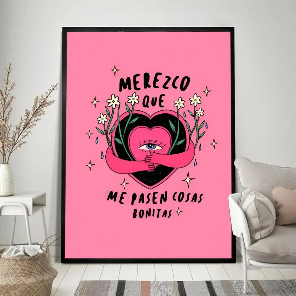 Abstract Eye Shapes Hand Moon Poster Classic Vintage Posters HD Quality Wall Art Retro Posters for Home Room Wall Decor