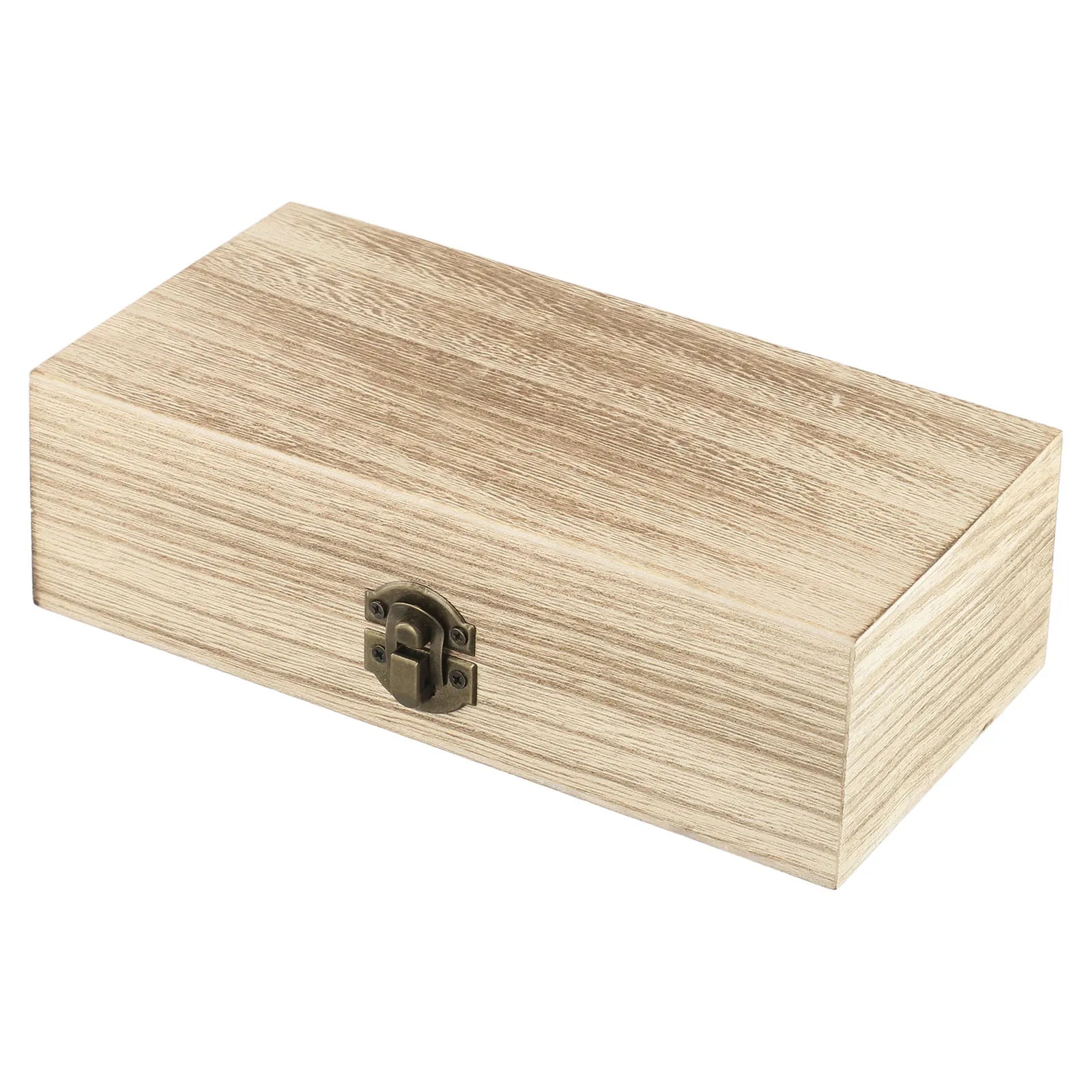 20*10*6 Cm Rectangular Durable Wooden Storage Box Retro Jewelry Box Gift Box Desktop Organizer Clamshell Container