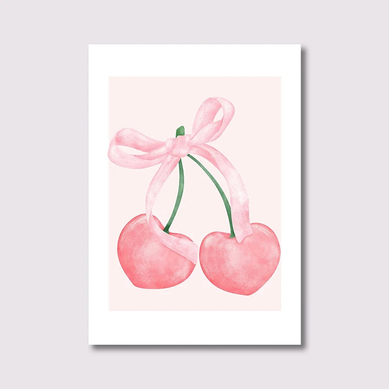 Trendy Pink Bows Poster Wall Art Set of 3 Preppy Posters College Apartment Decor Watercolor Bows Print Room Bedroom Wall Decor