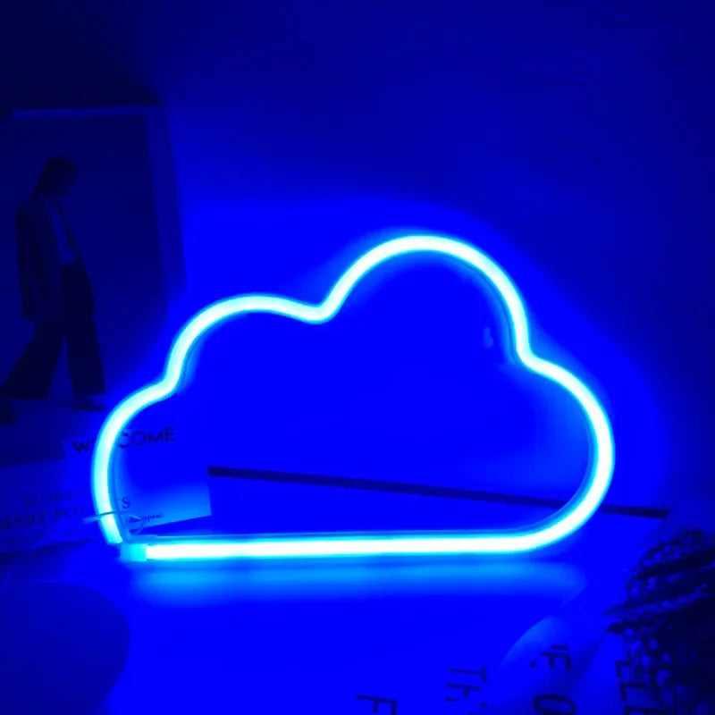 Cloud Lightning LED Neon Sign Night Light Battery/USB Operated for Children's Room Party Home Bar Lamp Gift Decoration