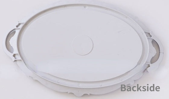 European Decorative Plate Storage Tray Oval Plate Jewelry Display Rotary Candy Decor Tray Mirror Decorative Make Up Mirror
