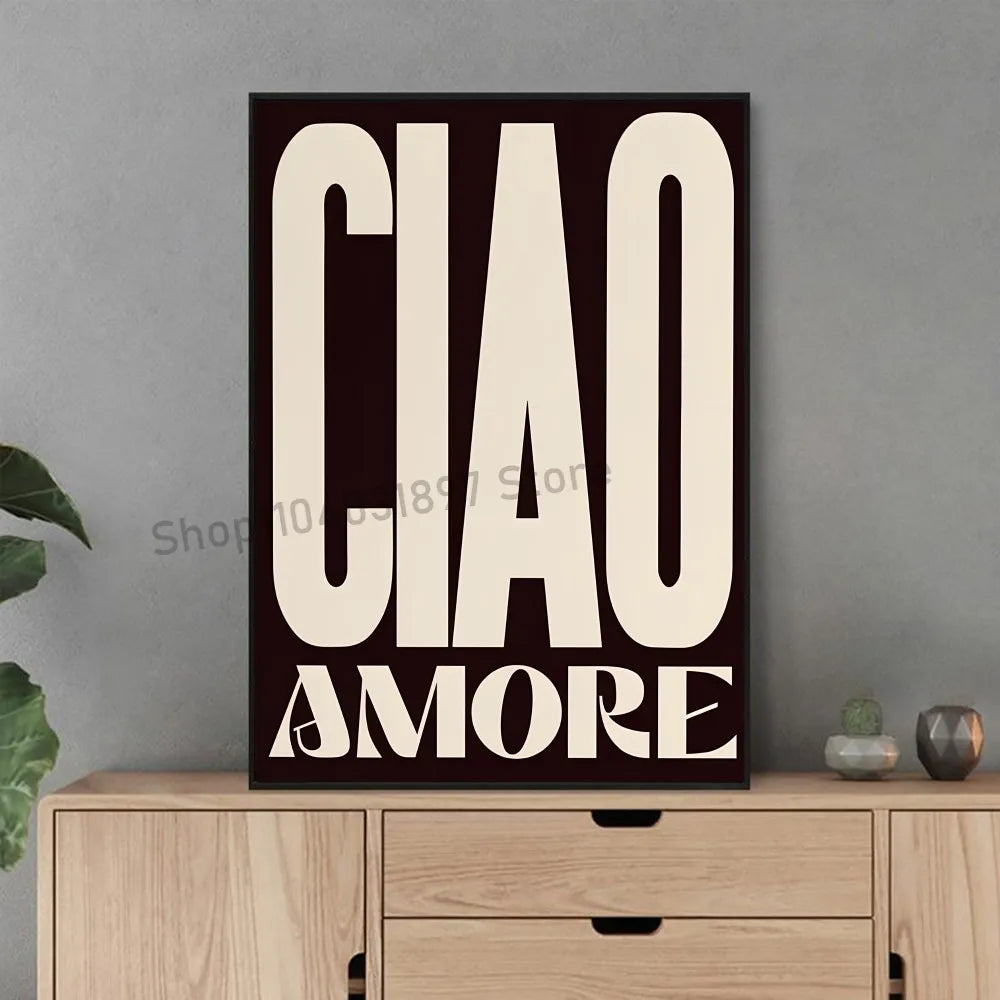 1pc Inspired Music Amore Mio Music Lyrics Gig Indie Rock Poster Self-adhesive Art Waterproof Paper Sticker House Room Wall Decor