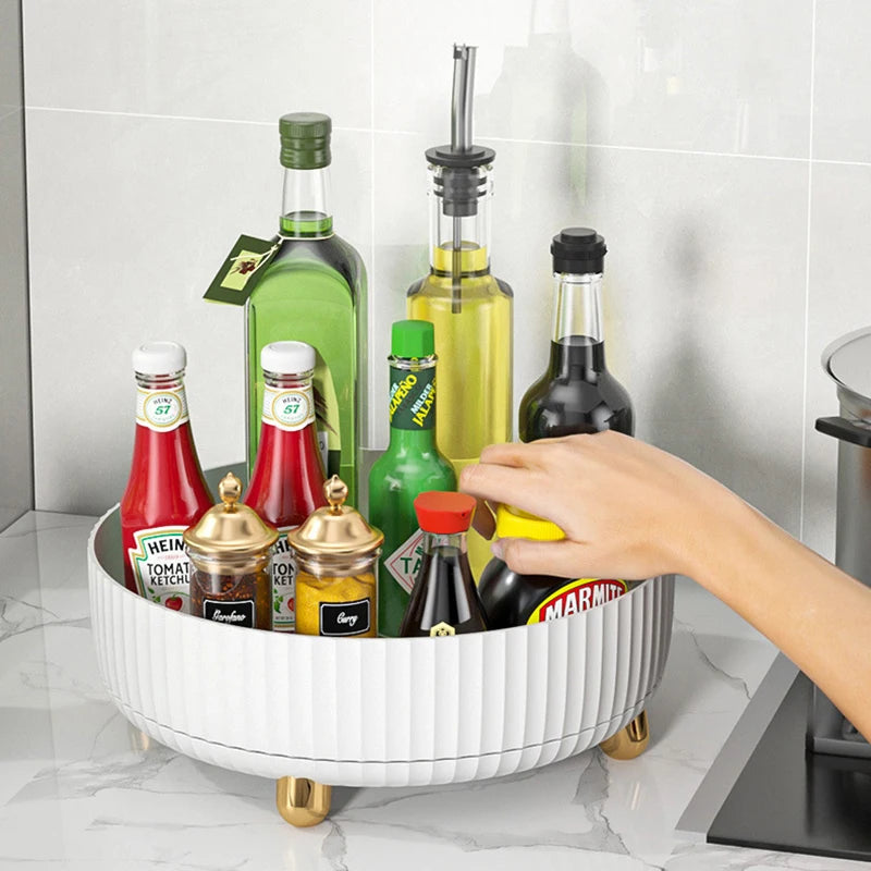 Makeup Perfume Organizer Tray 360° Rotating Lazy Susan, Spinning Organizer and Skincare & Cosmetics Storage with Large Capacity