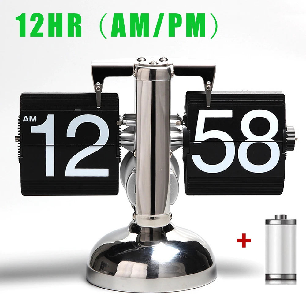 A Flipping Clock with Page Turning Automatically for Modern Home Decoration.Full of Sense of Technology.Battery Included as Gift