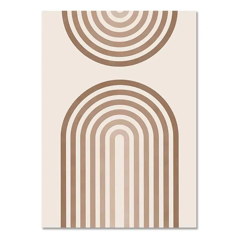 Boho Light Colour Block Canvas Painting Nordic Minimalist Lines Wall Art People Leaves Wall Art Home Living Room Decoration