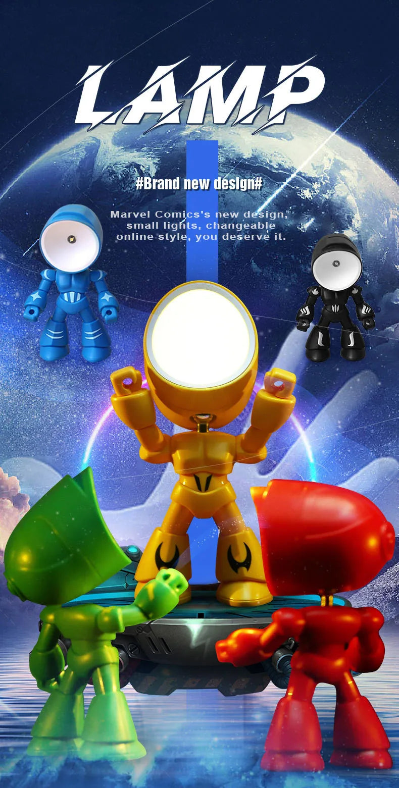Mini Cute Cartoon Pet Table Lamp Folding Dimmiable Adjustable Angle AAA Battery Powered LED Night Light Eye Protection Lamp