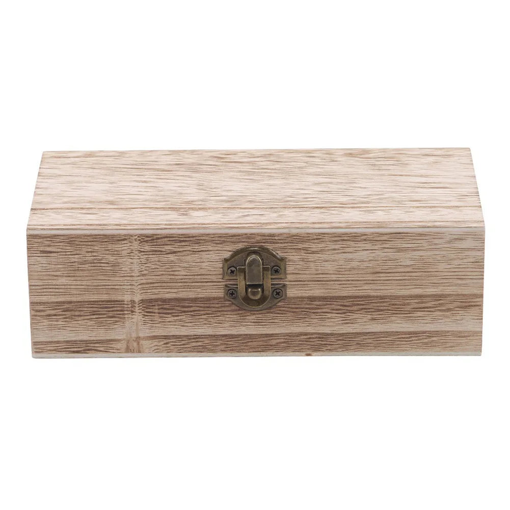 20*10*6 Cm Rectangular Durable Wooden Storage Box Retro Jewelry Box Gift Box Desktop Organizer Clamshell Container