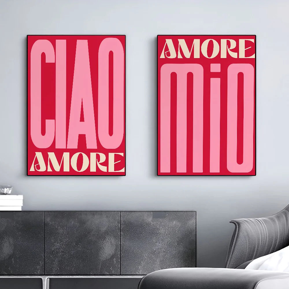 1pc Inspired Music Amore Mio Music Lyrics Gig Indie Rock Poster Self-adhesive Art Waterproof Paper Sticker House Room Wall Decor