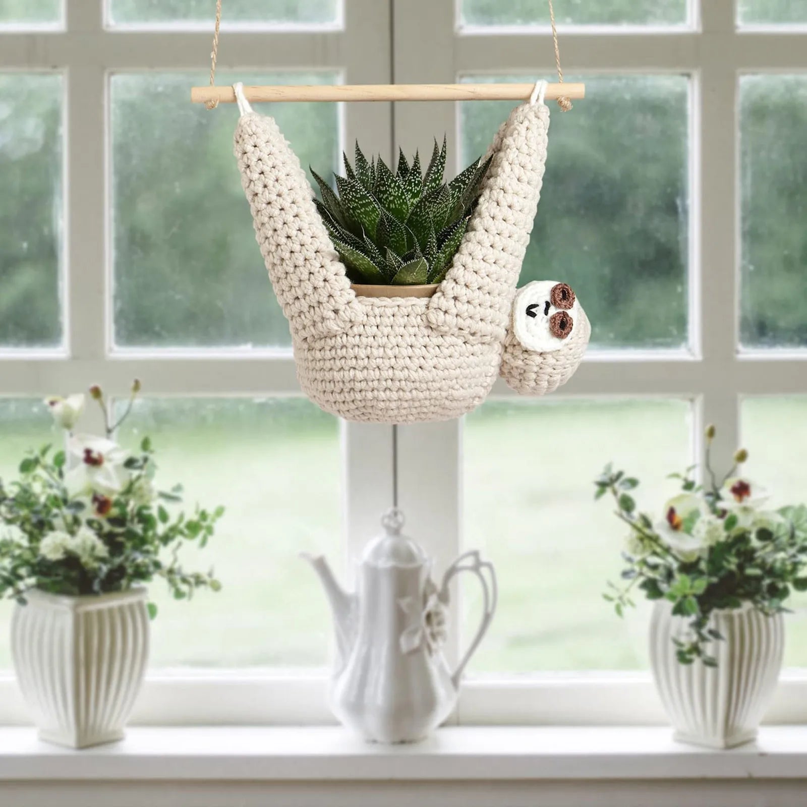 1pcs Sloth Gifts Sloth Plant Hanger For Succulent Pot Hanging Planter For Plant Lovers Planter Macrame Plant Hangers Home Decor