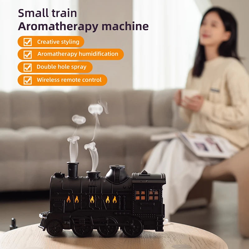 Train Air Humidifier Ultrasonic Aromatherapy Diffusers Mist Maker Fragrance Essential Oil Aroma Difusor Remote control
