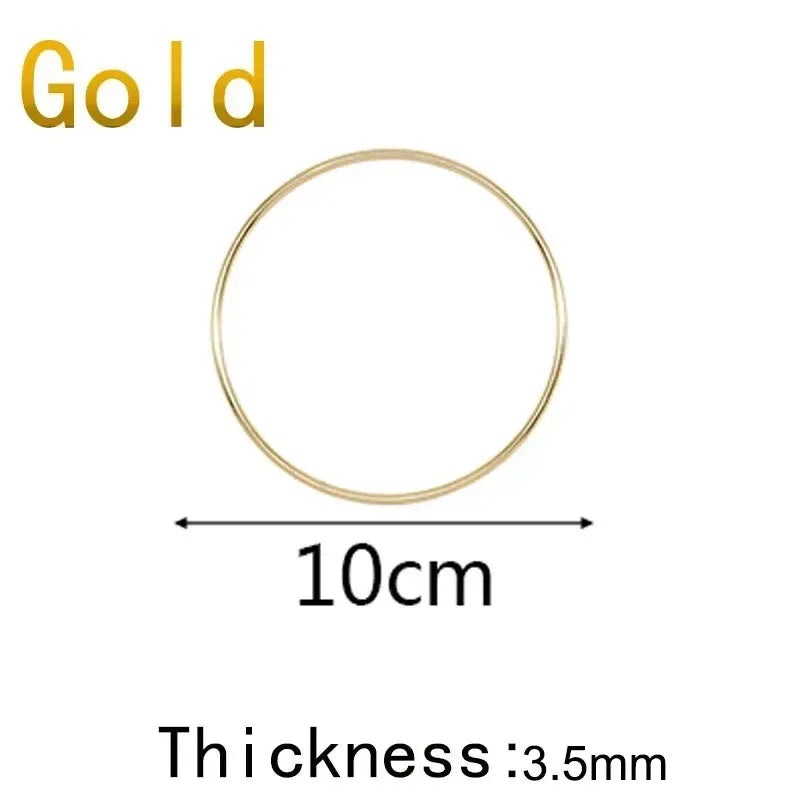 1/10pcs Metal Floral Hoop Gold For Crafts Party Decoration Metal Dream Catcher Ring for Macrame 10cm 15cm 20cm 25cm 30cm