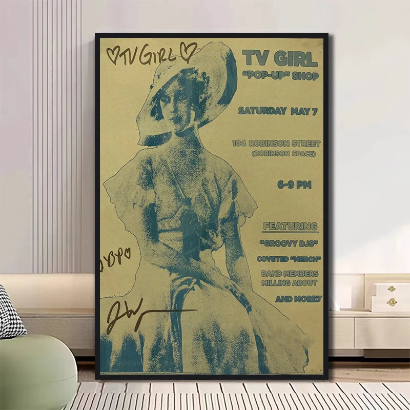 Classic TV Drama TV Girl Art Poster, Cover Magazine High-definition Printed Canvas Art, Used for Home Wall Decoration, Frameless