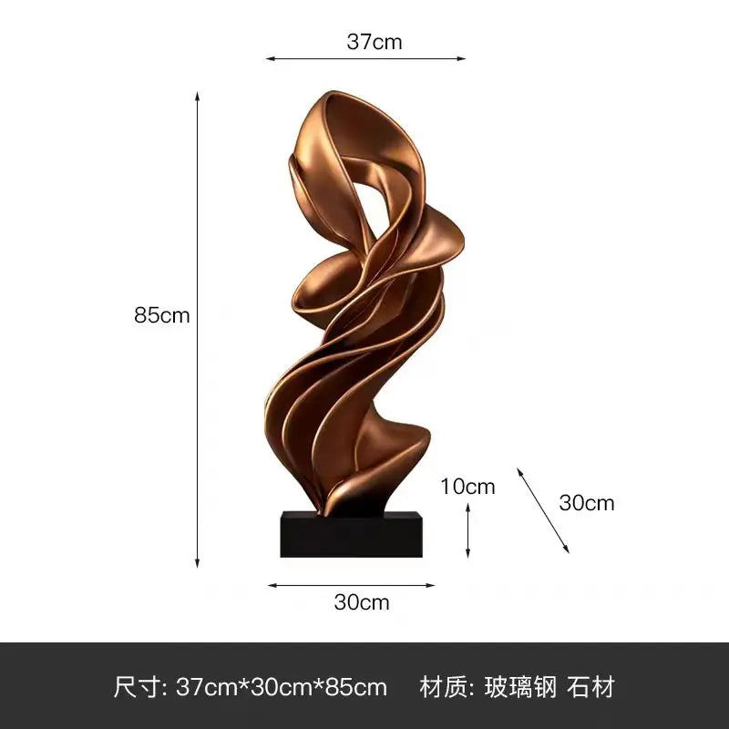 Home Decorations Modern Abstract Sculpture Ornaments Luxury Living Room Decor Accessories Handicrafts Floor Ceiling Art Decorati