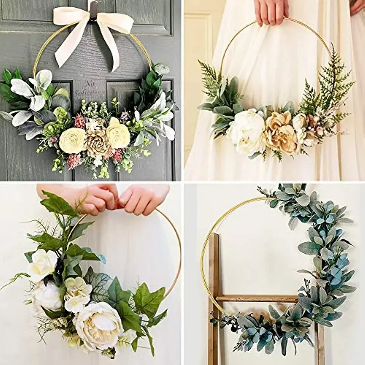 1/10pcs Metal Floral Hoop Gold For Crafts Party Decoration Metal Dream Catcher Ring for Macrame 10cm 15cm 20cm 25cm 30cm