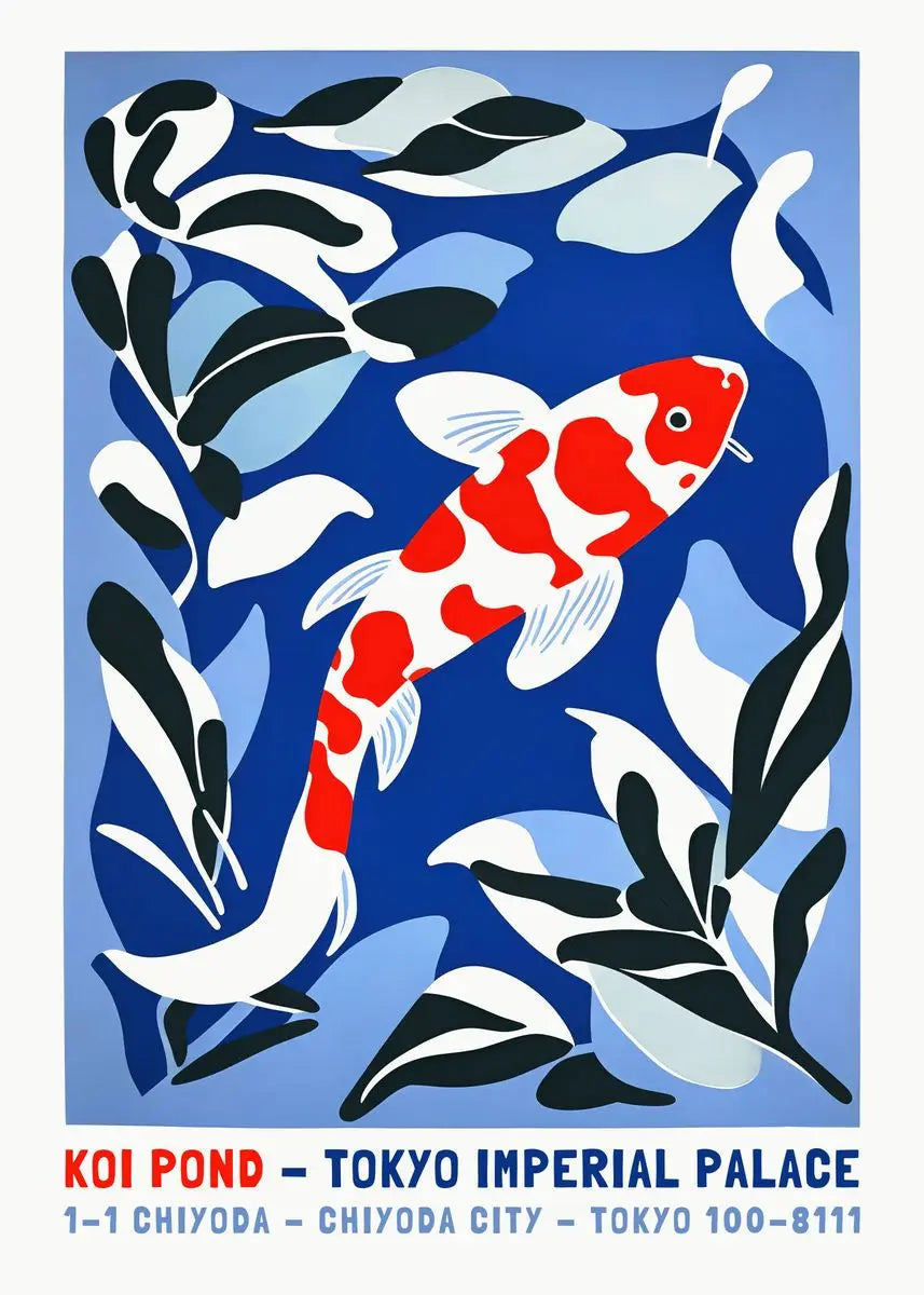Japan Aesthetic Abstract Koi Fish Tokyo Jazz Octopus Posters and Prints Canvas Printing Wall Art Picture for Living Room Decor