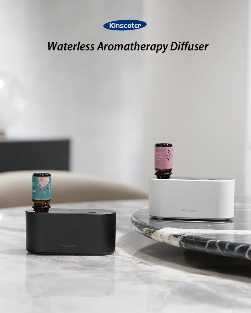 KINSCOTER Premium Portable Waterless Aroma Diffuser Compact Essential Oil Nebulizer Ideal Scent Machine for Gifting