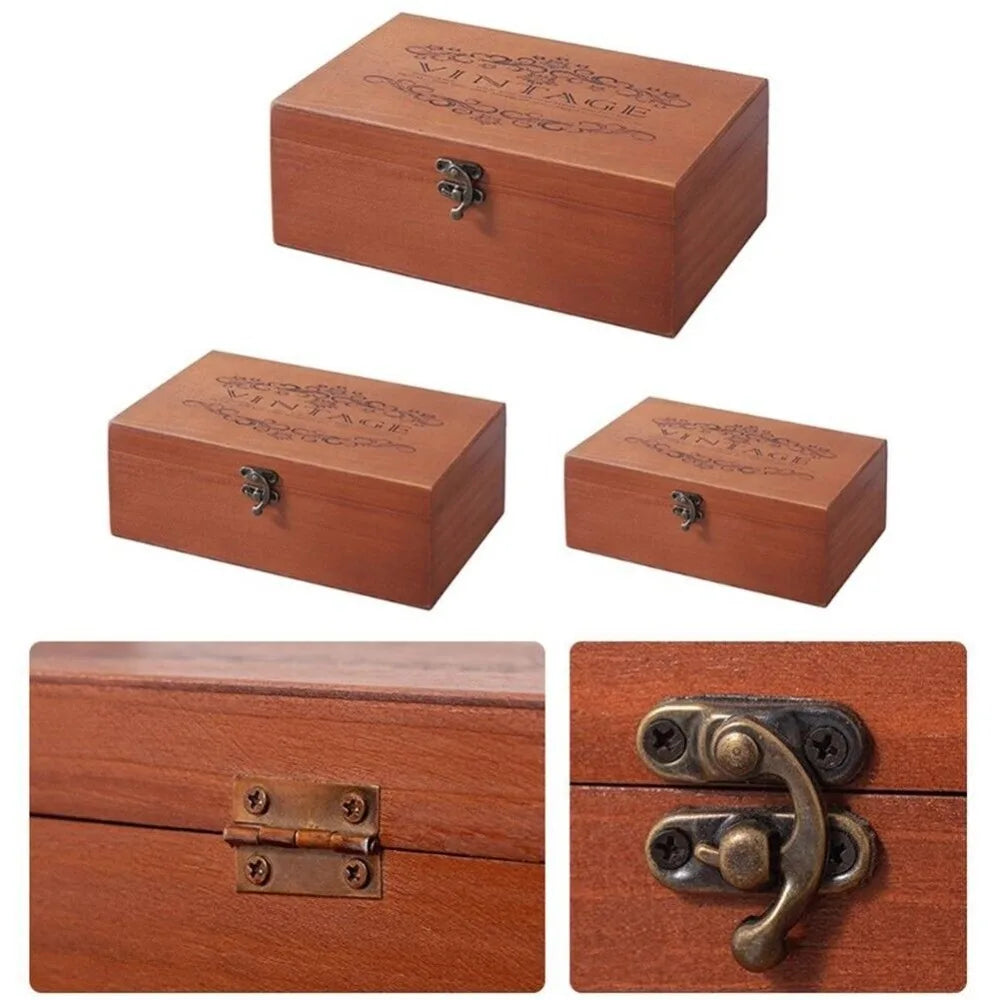 High Quality Storage Box For Gift Packaging Gorgeous Style Vintage Wood Color