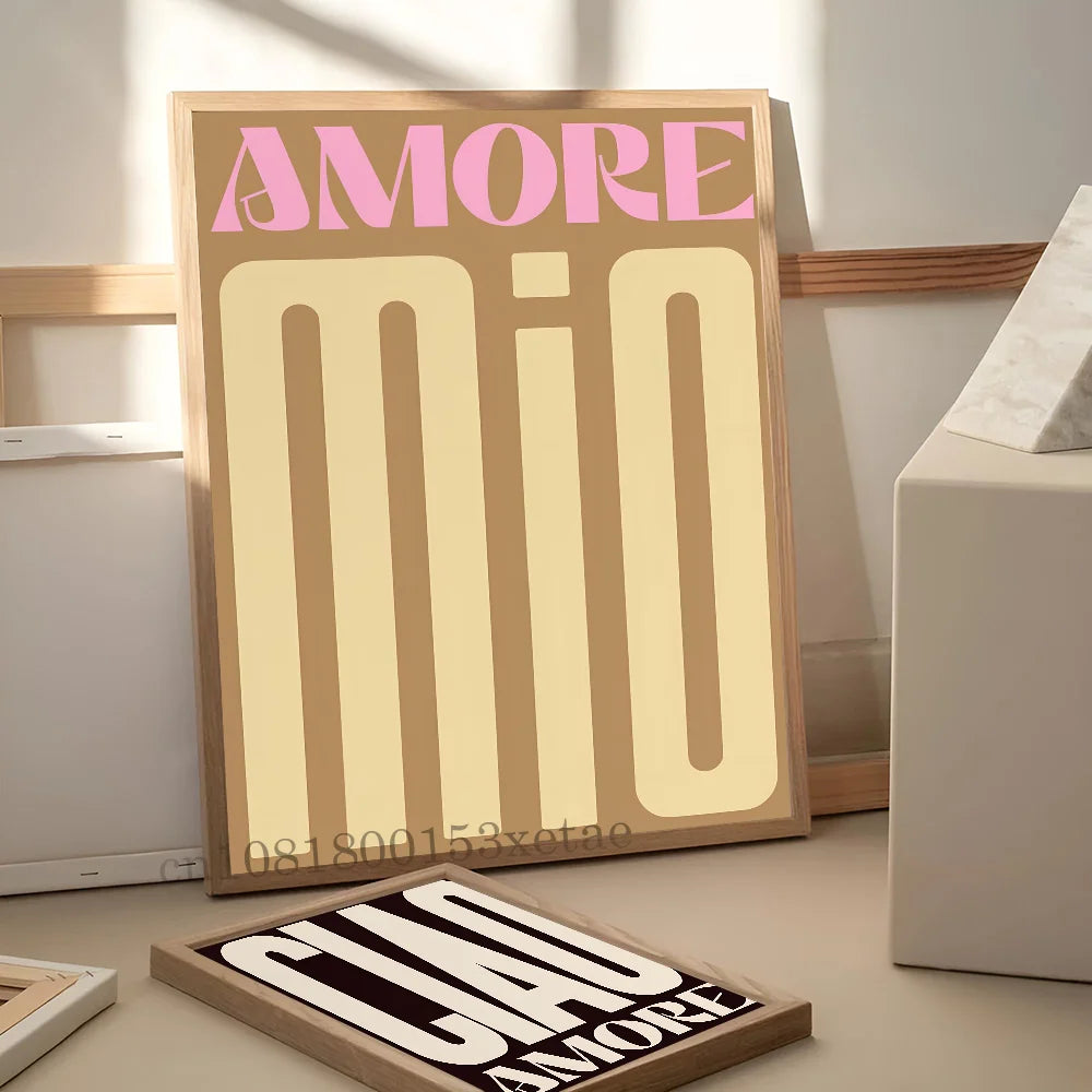 1pc Inspired Music Amore Mio Music Lyrics Gig Indie Rock Poster Self-adhesive Art Waterproof Paper Sticker House Room Wall Decor