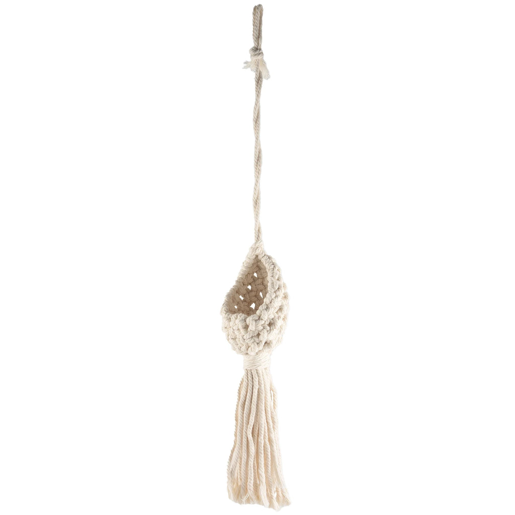 PZHI-Boho Macrame Air Plant Hanger Tillandsia Hanging Basket Rope Holder Flower Home Decor