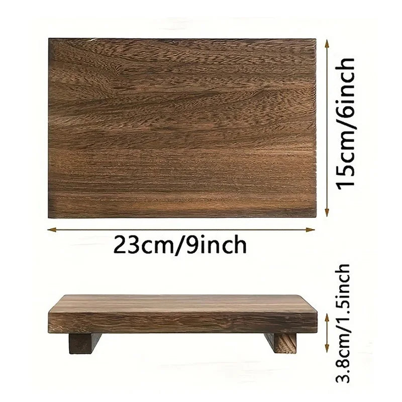 Retro Wooden Bathroom Tray Vanity Hands Soap Scented Candle Storage Holder Kitchen Seasoning Tray Home Decoration For Lr Bth etc