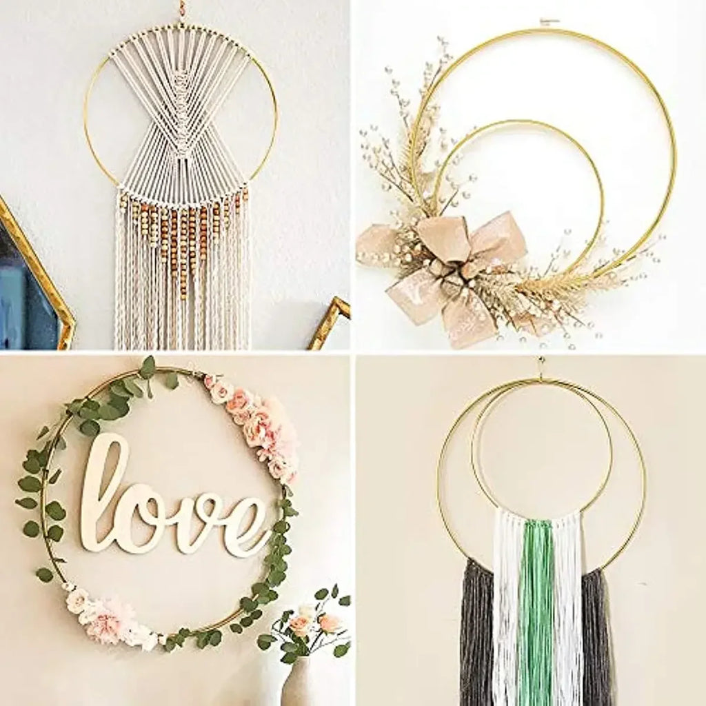 1/10pcs Metal Floral Hoop Gold For Crafts Party Decoration Metal Dream Catcher Ring for Macrame 10cm 15cm 20cm 25cm 30cm