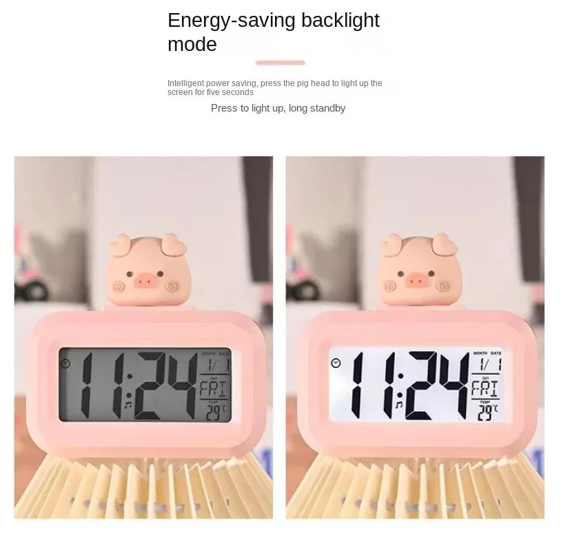 New Cartoon Music Stopwatch for Studying Time Management Date Countdown Timer Digital Table Clocks Reminder Desktop Alarm Clock