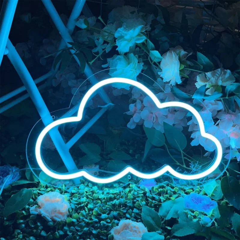 Cloud Neon Sign LED Aesthetic Room Decor Neon Light Cloud Wall Decorative Night Lights for Kids Room Home Decor Neon Light