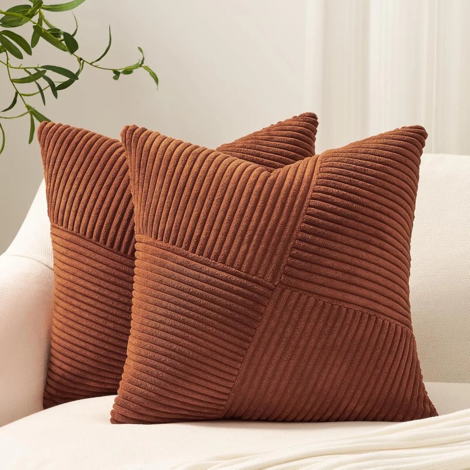 2025 New Spring Decorative Throw Pillow Covers Corduroy Boho Windmill Textured Cushion Cover 45x45CM Pillowcases Home Decor
