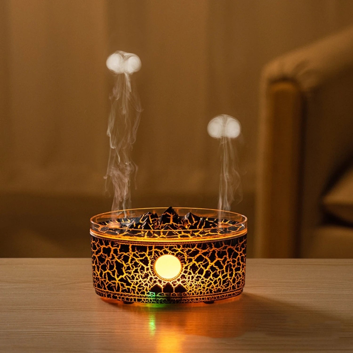 Rain Clouds  Diffuser Zen Raindrops Air Humidifier Essential Oil Diffuser  Desktop Ultrasonic Sprayer 3 Colors Lamp Difusor ml