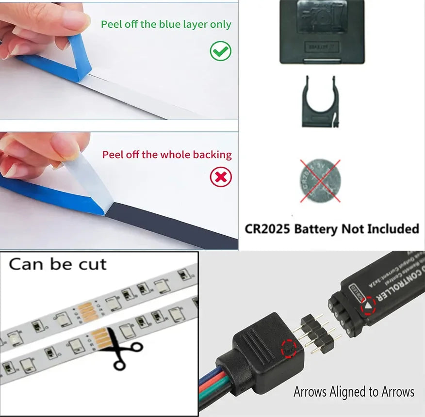 LED Strip Light WIFI Bluetooth Control 5050 RGB Led Lights Flexible Ribbon Luces Led 1M-30M 5V USB TV BackLight Room Decoration