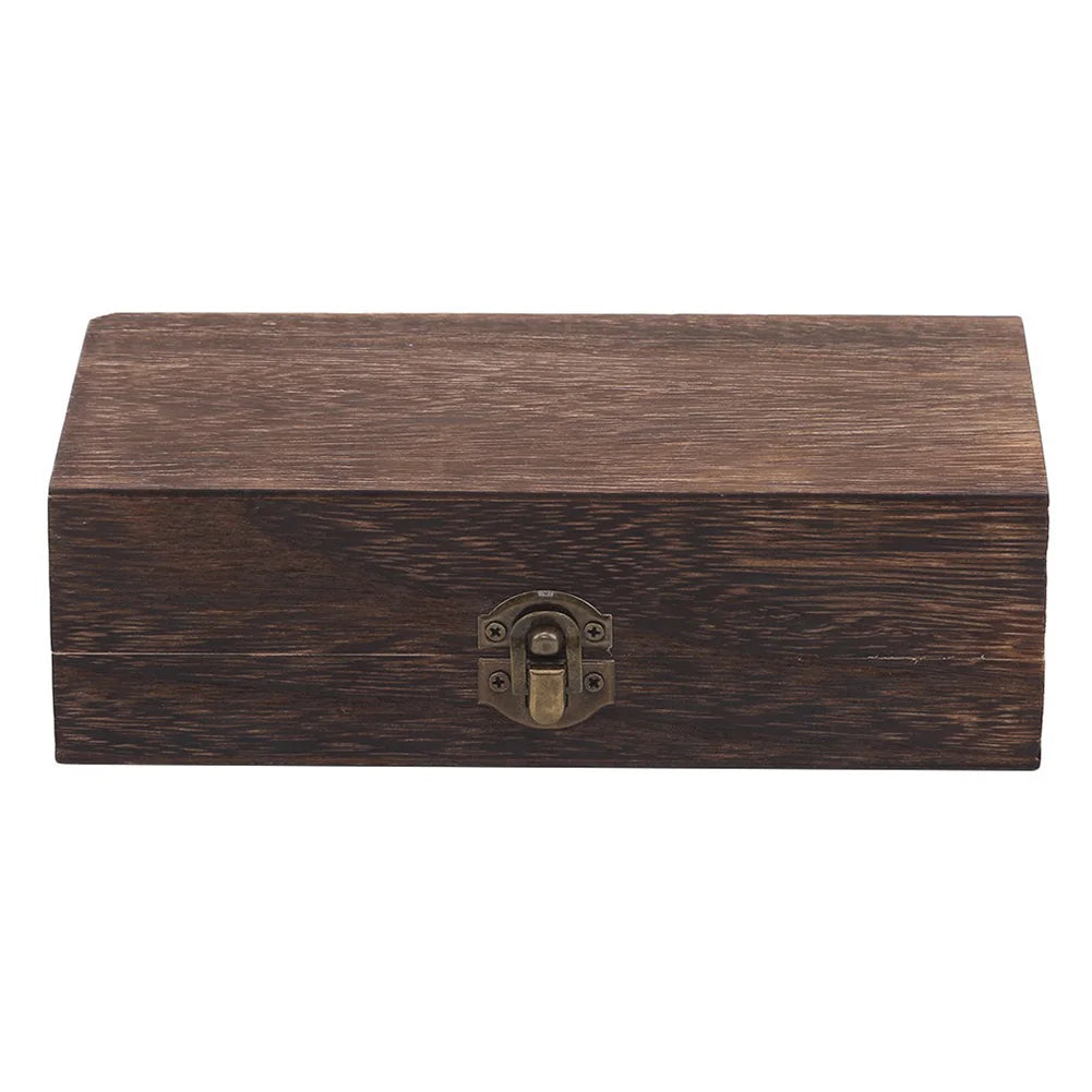 20*10*6 Cm Rectangular Durable Wooden Storage Box Retro Jewelry Box Gift Box Desktop Organizer Clamshell Container