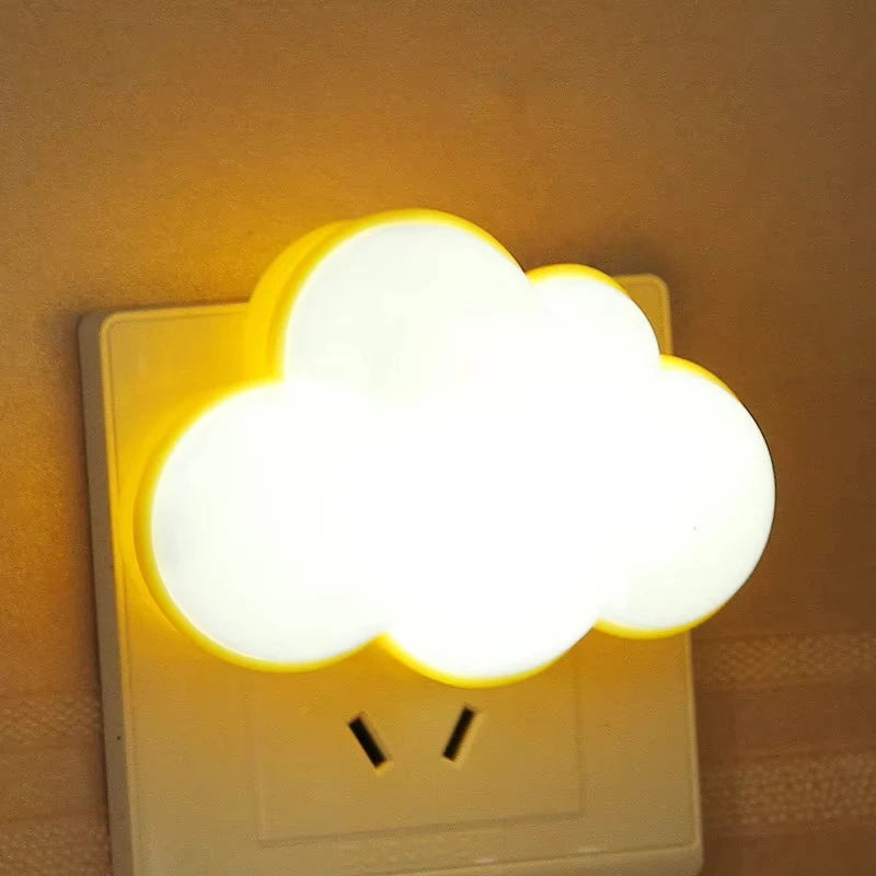 Night Light Sensor Control Comfort Floodlight Cloud Shape EU US Plug Novelty Kids Night Light For Baby Room Gift Illuminator