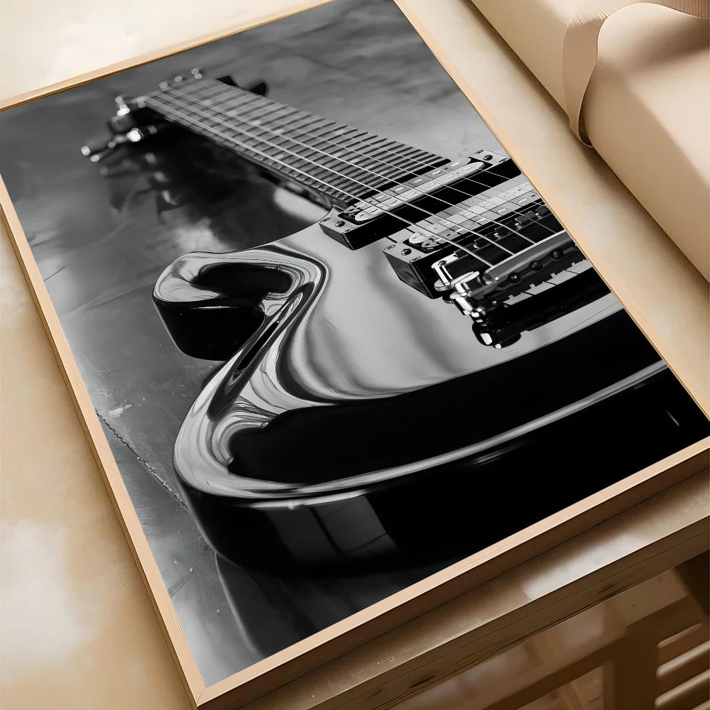 Nordic Vintage Vinyl Records Poster Self-adhesive Art Waterproof Paper Sticker Coffee House Bar Room Wall Decor