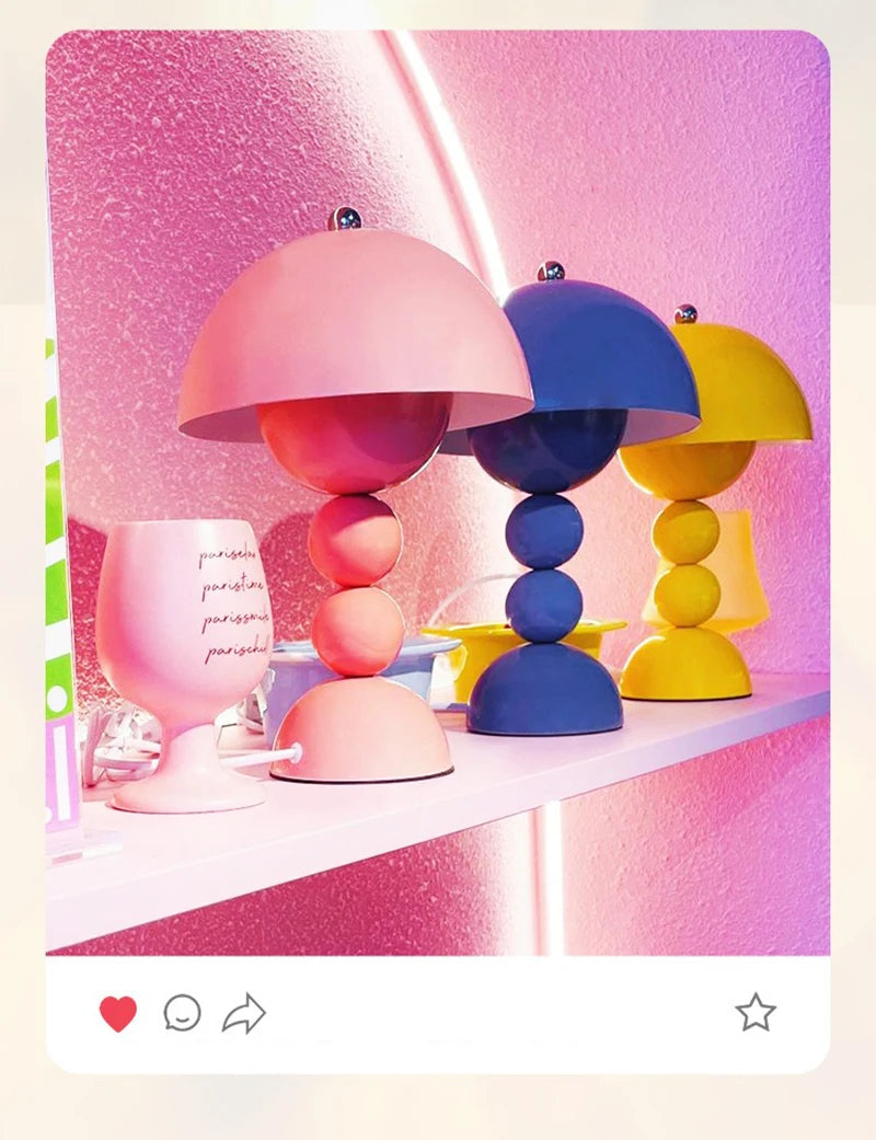 Nordic LED Flowers Table Lamp USB Dimmable For Home Living Table Bedroom Bedside Room Decoration LED Night Lamps Desk Light