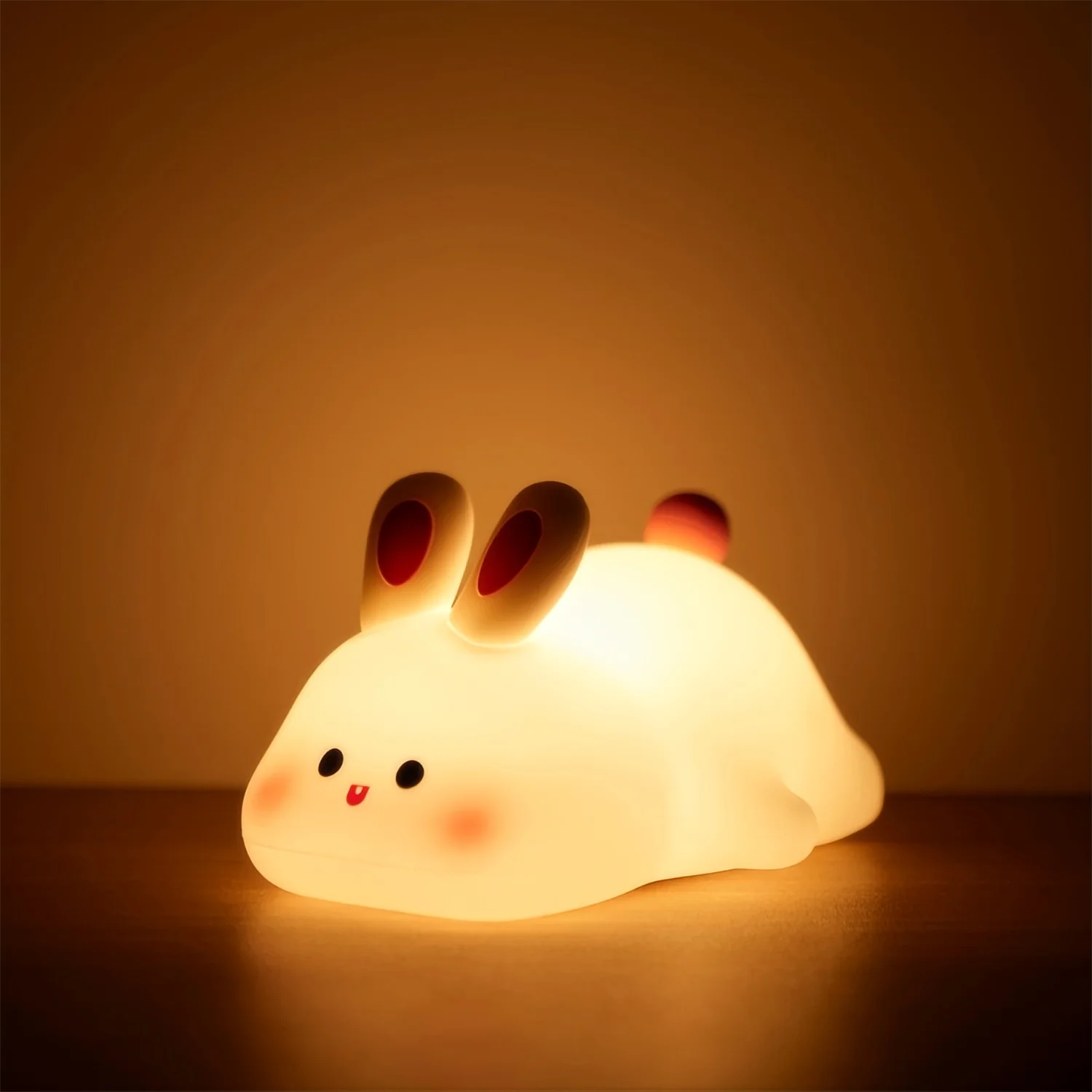 Cute LED Night Light Panda Sheep Rabbit Silicone Nightlights Timing USB Rechargeable For Bedroom Decoration Kids Birthday Gift