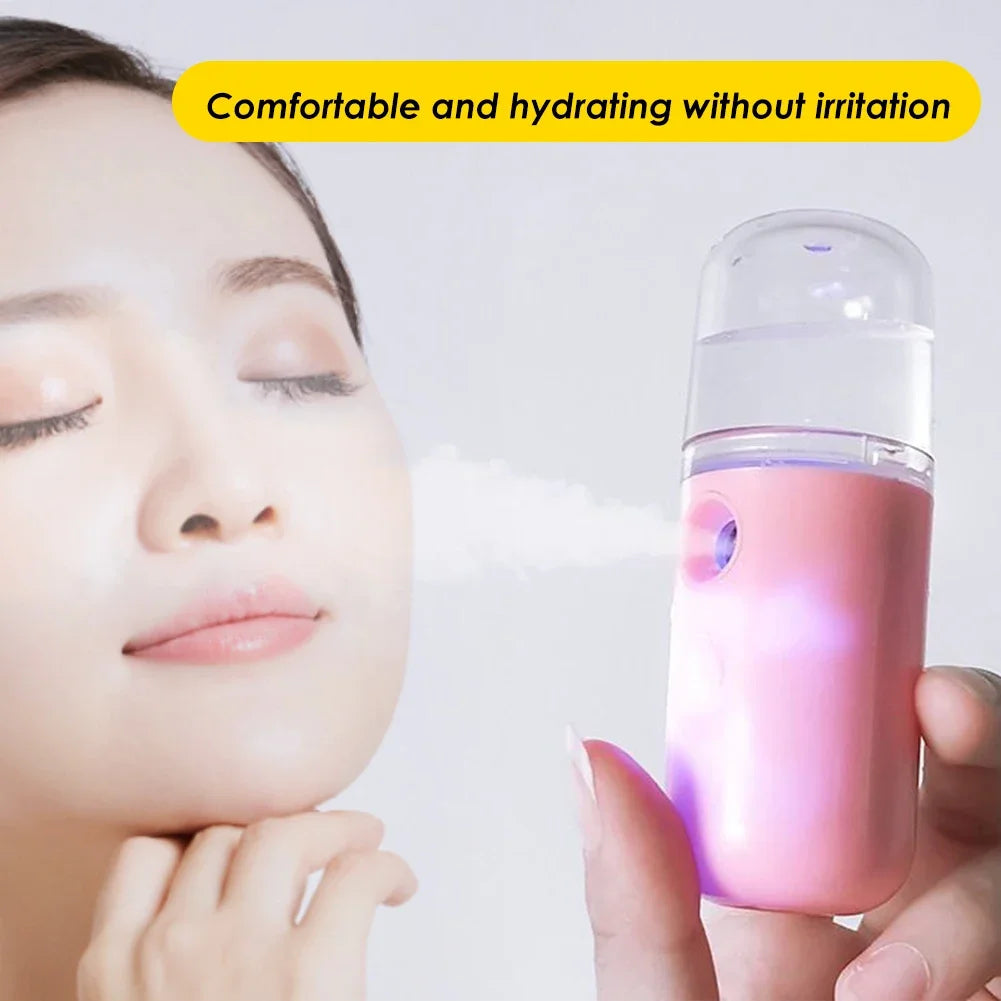 Small Air Humidifiers Personal Facial Sprayer Humidifier Atomizer 30ml Bedroom Mist Cooler Chargeable Rain Cloud Humidifier Home