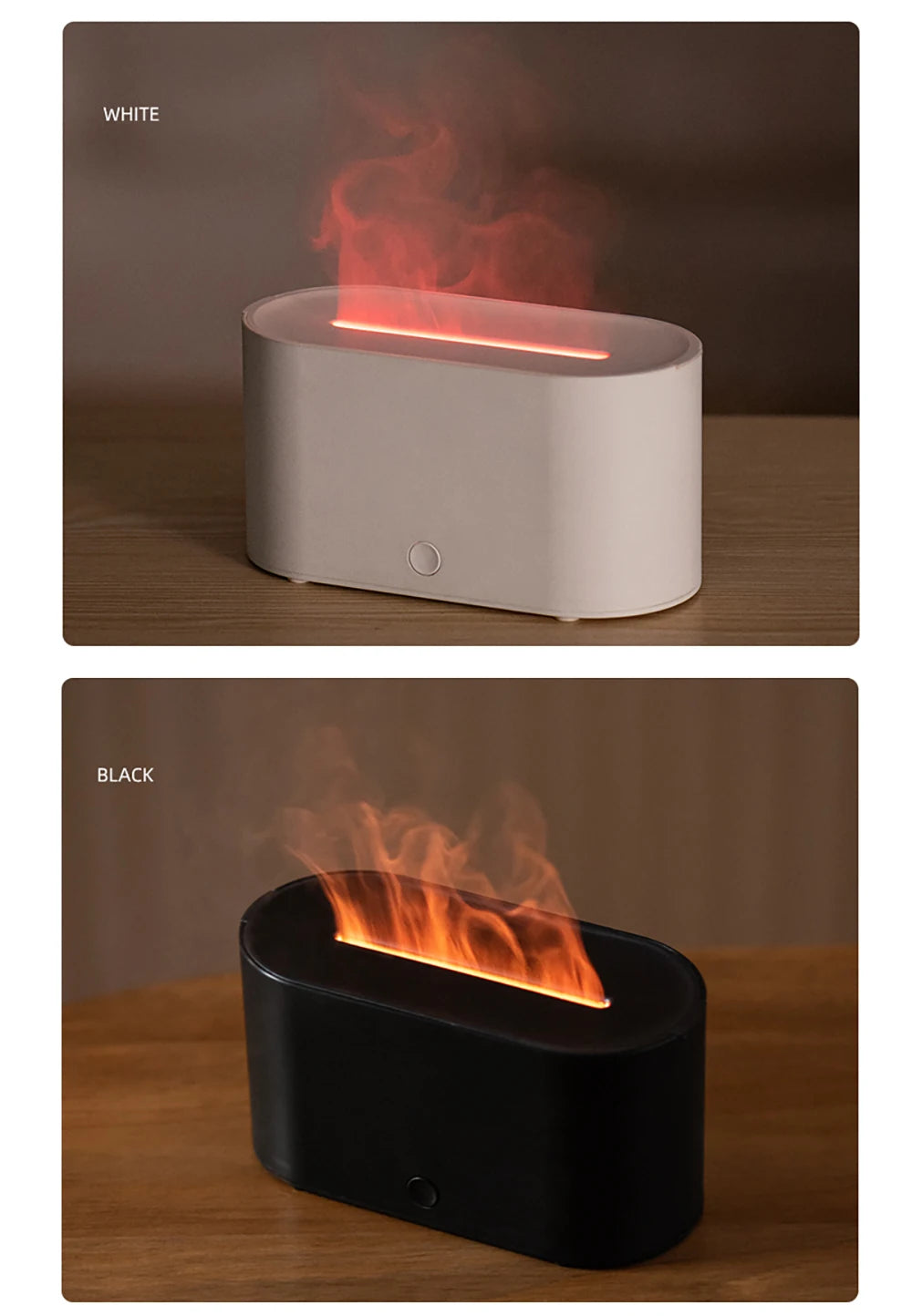 Flame Humidifier Fragrance Diffuser Fire Air Humidifier Aromatherapy Essential Oil Diffuser for Home Room Flame Aroma Diffuser