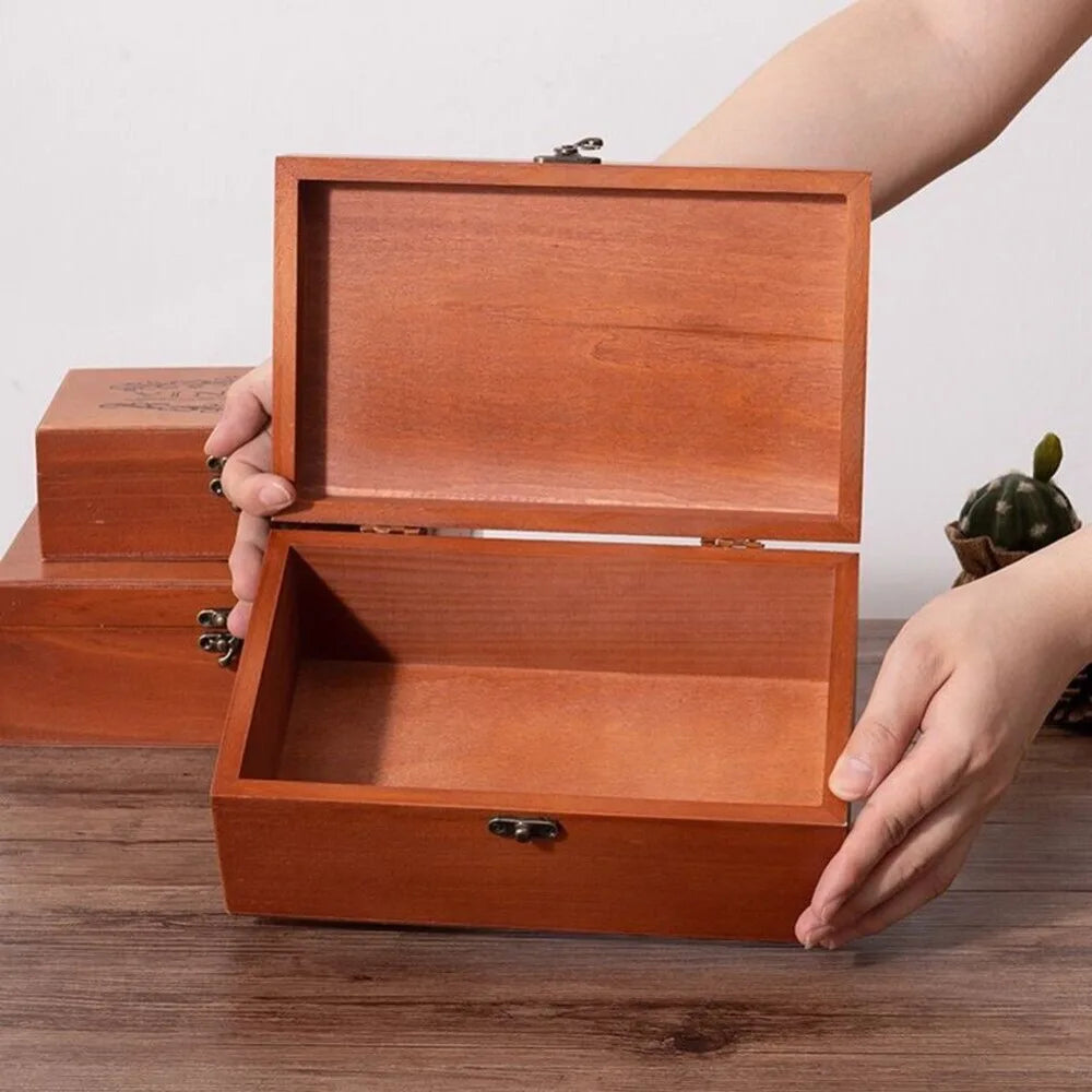 High Quality Storage Box For Gift Packaging Gorgeous Style Vintage Wood Color