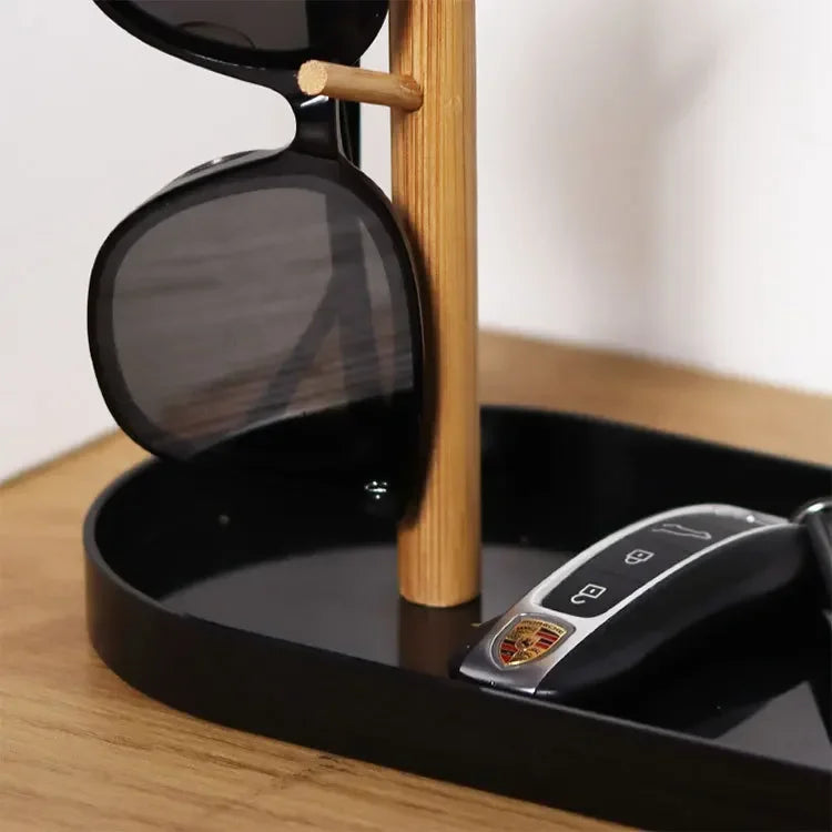 2024 New Nordic Bamboo Tree Branch Storage Tray Living Room Desktop Key Hanger Jewelry Display Frame