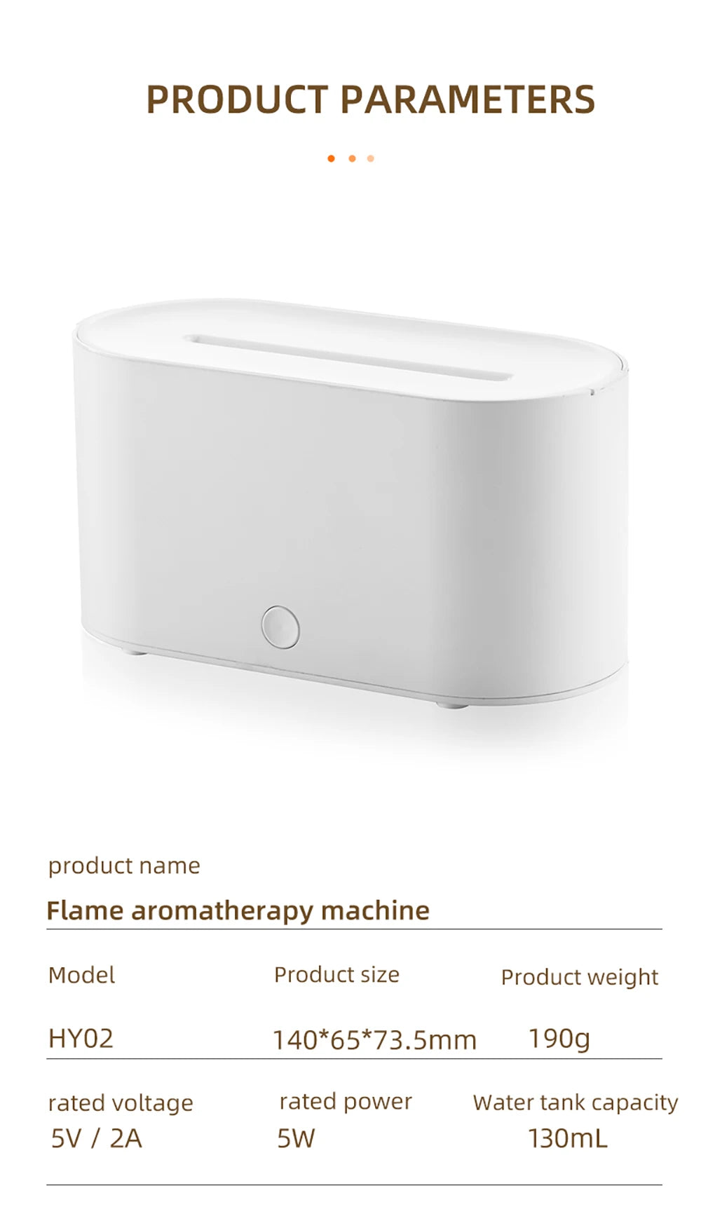 Flame Humidifier Fragrance Diffuser Fire Air Humidifier Aromatherapy Essential Oil Diffuser for Home Room Flame Aroma Diffuser