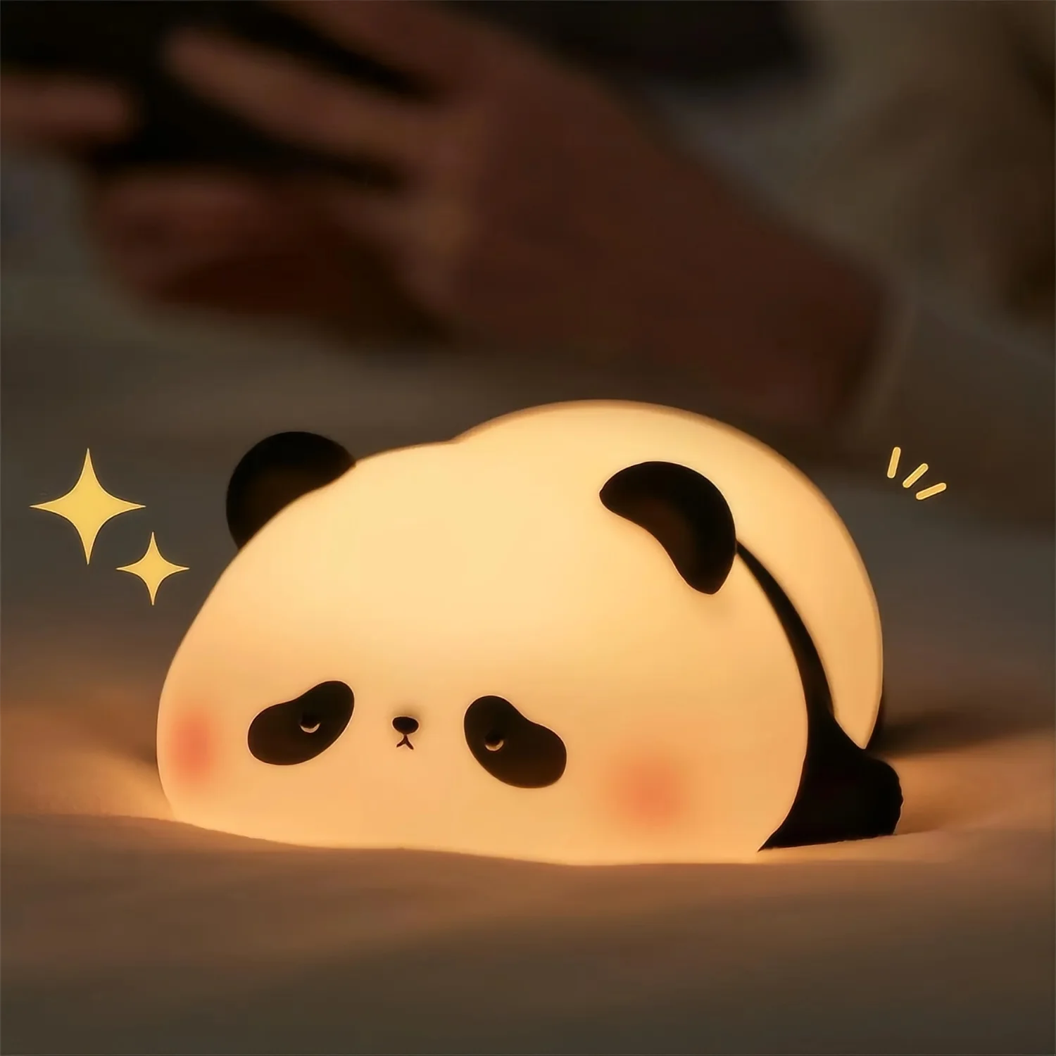 Cute LED Night Light Panda Sheep Rabbit Silicone Nightlights Timing USB Rechargeable For Bedroom Decoration Kids Birthday Gift