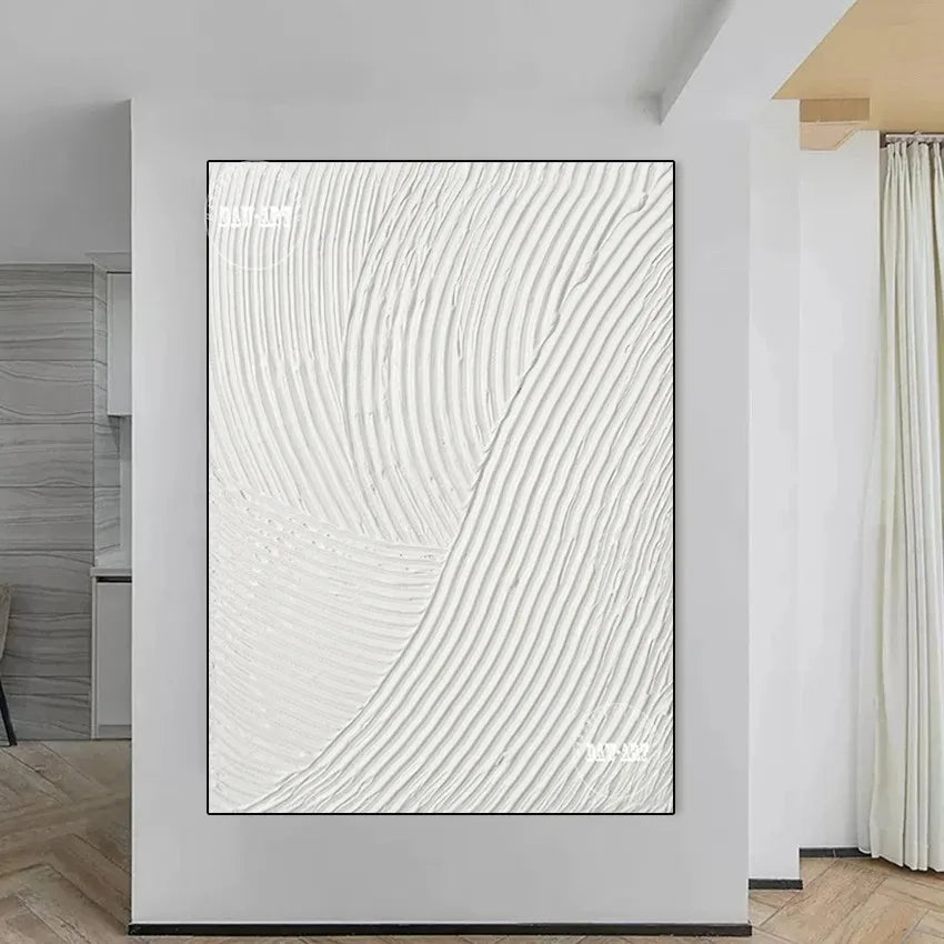 Conceptual White Line Abstract Canvas Painting Living Room Modern Wall Art Home Decoration Painting Frameless Painting