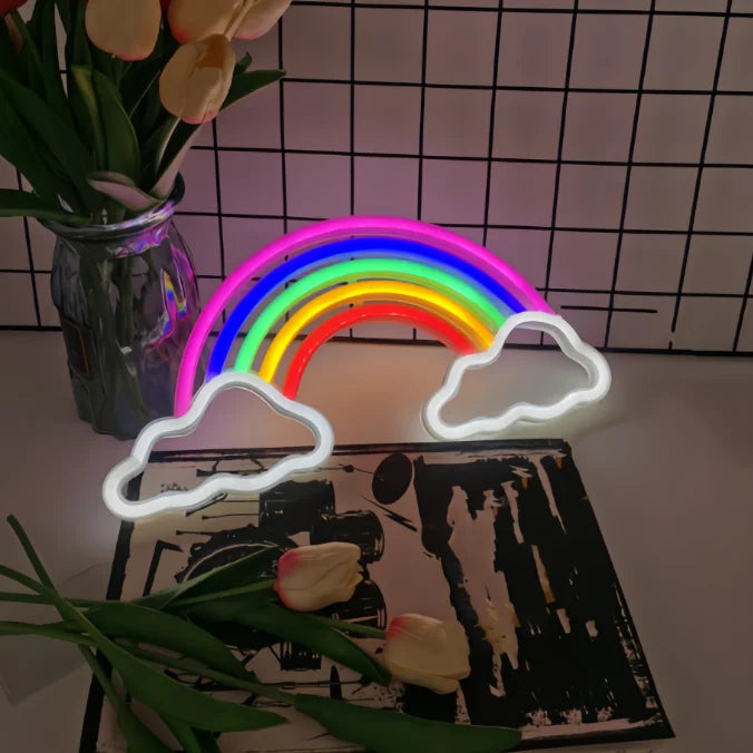 Rainbow Cloud LED Neon Light, USB or Battery Powered, Pride Day Party, Bedroom, Living Room, Wedding Decoration, Birthday Gift