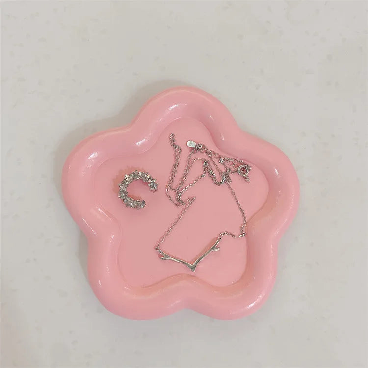 Creative Resin Trays Home Decor Jewelry Dish Heart Cloud Shape Storage Plate Organizer Watch Keys Holder Earrings Necklace Bowls