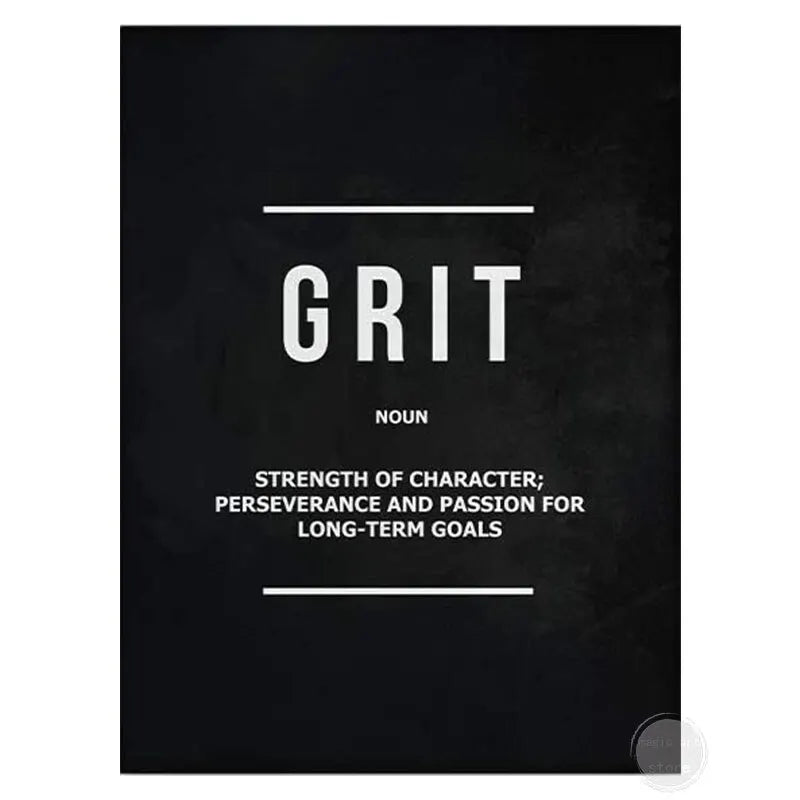 Motivational Hustle & Grind Canvas Art Poster - Execution Grit Talent Print for Office and Home Wall Decor